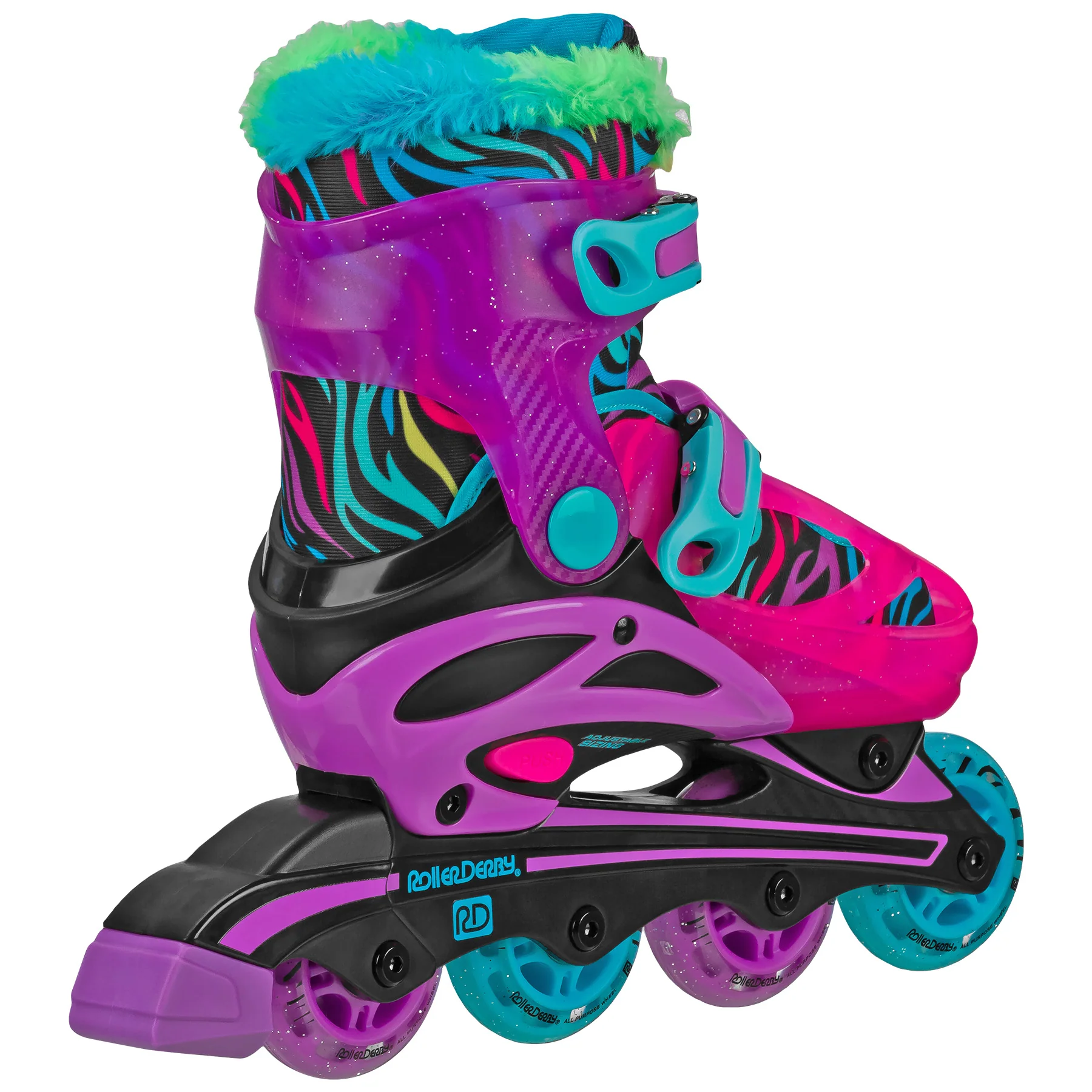 Roller Derby Girl's Adjustable 2-in-1 Quad and Inline Skates - Image 12