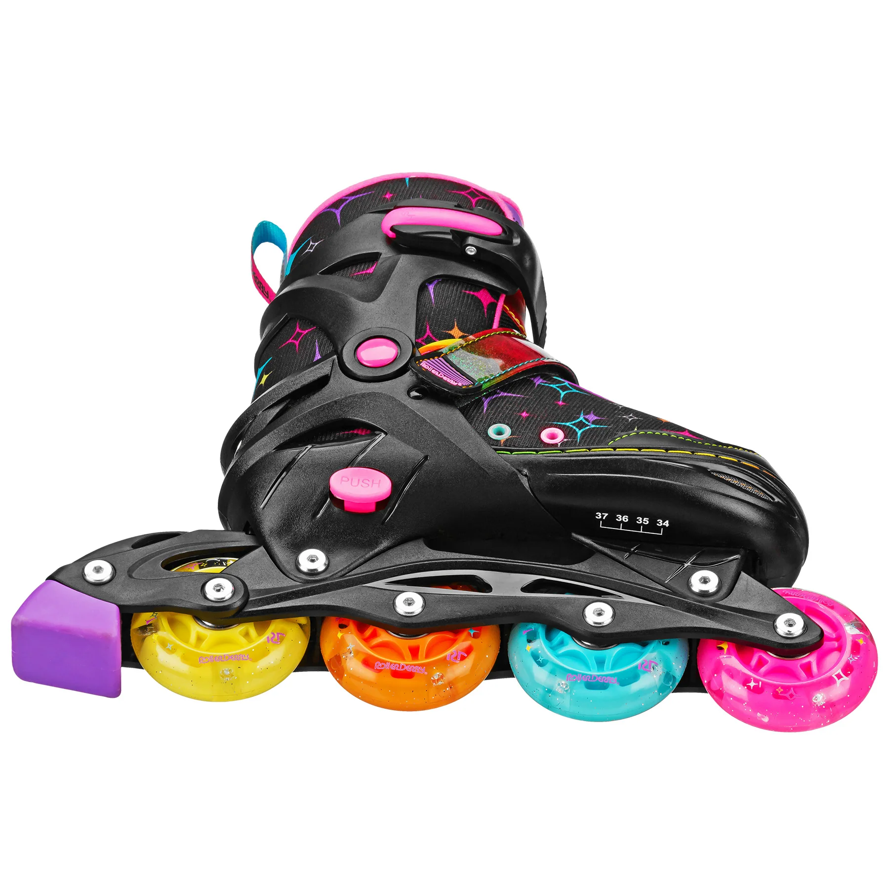 Stryde Lighted Girl's Adjustable Inline Skates - Image 4