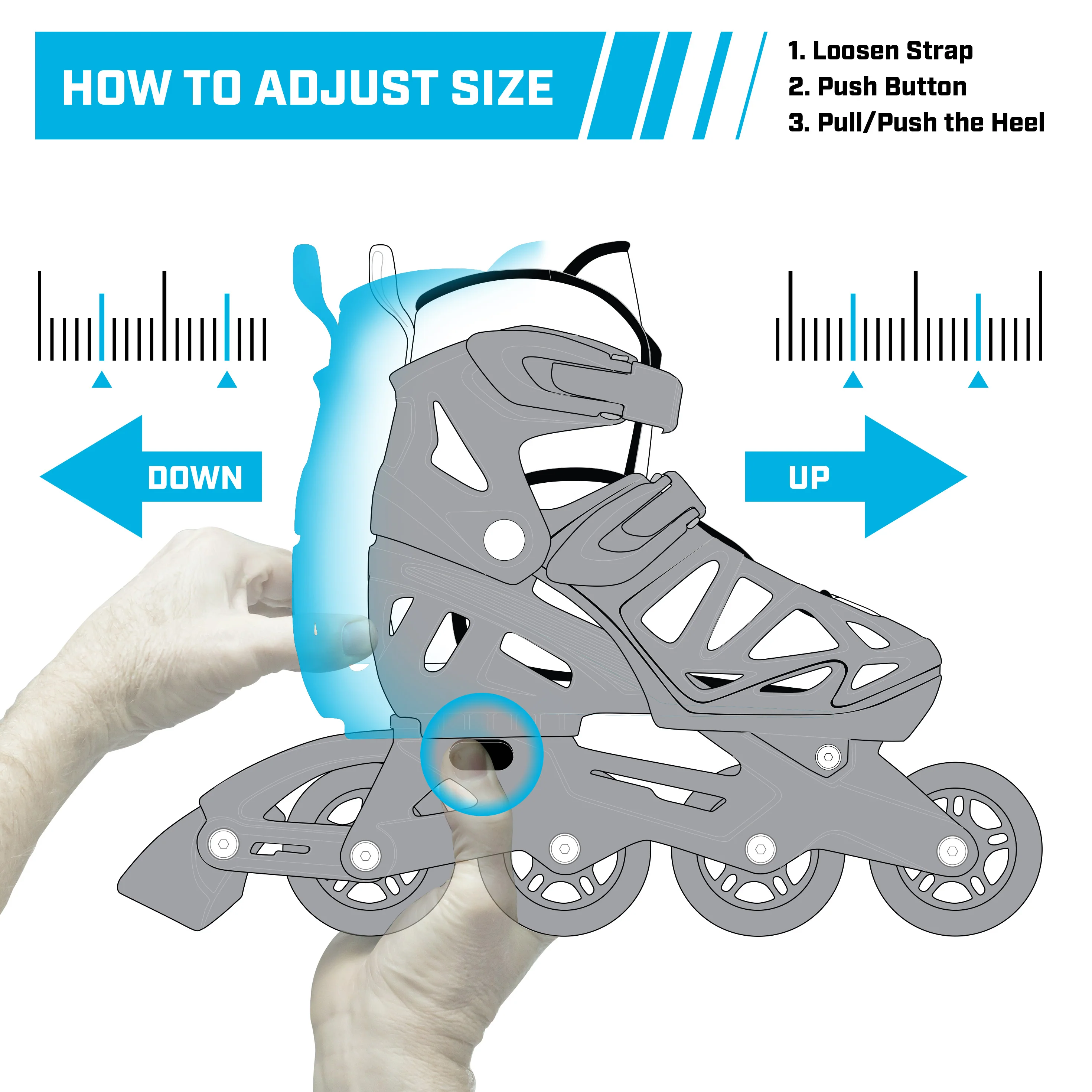 Tracer Boy's Adjustable Inline Skates - Image 11
